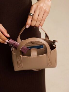 Calpak Taupe Mini Top-Handle Bag